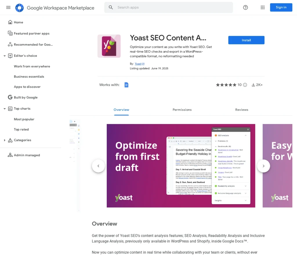 Yoast SEO Artık Google Docs İçinde Çalışıyor